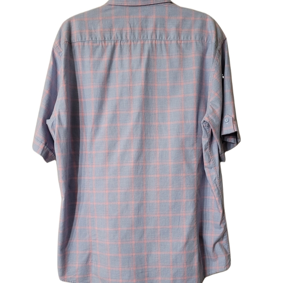 Trend Men's Short-sleeve Button-down Size XL Blue & Pink - Picture 5 of 6